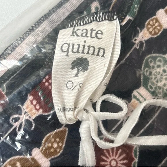 44”x44” NWT Kate Quinn Organic Cotton Swaddle Blanket Vintage Ornaments holiday - Picture 4 of 5